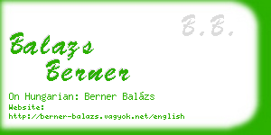 balazs berner business card